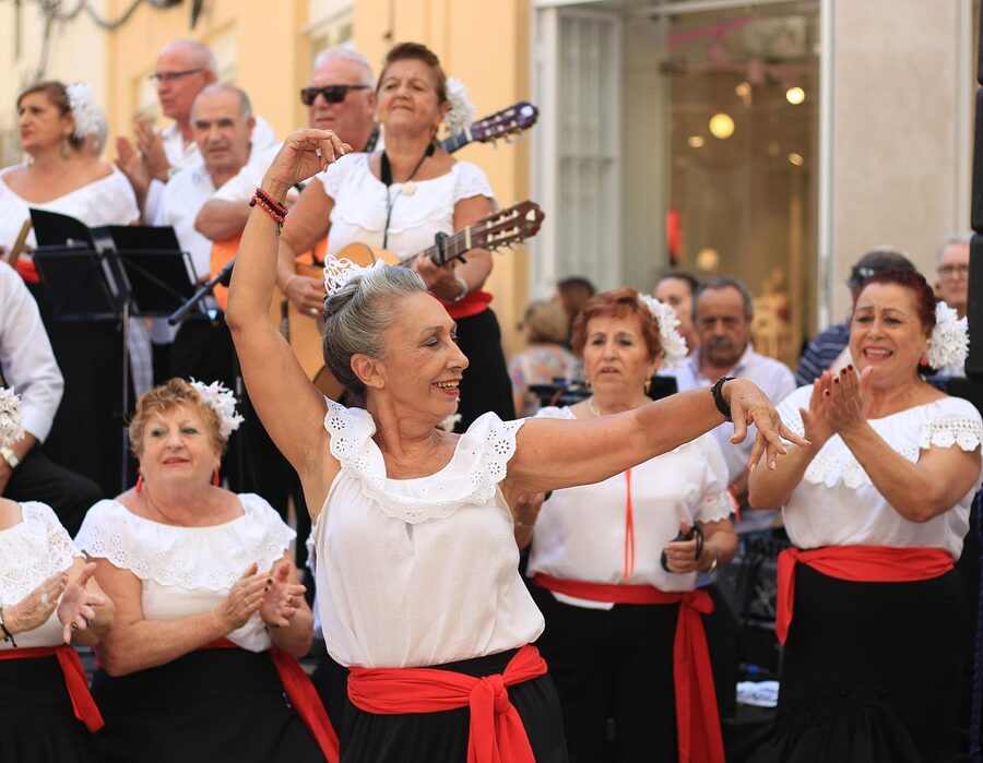 Experienced flamenco dancer performing with pride in Andalusia Spain