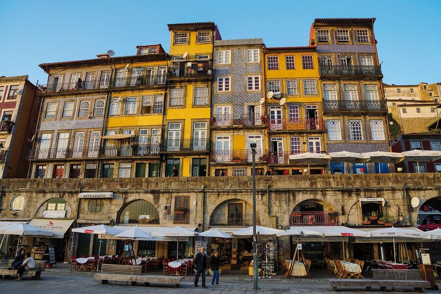 Porto Ribeira historic center riverfront
