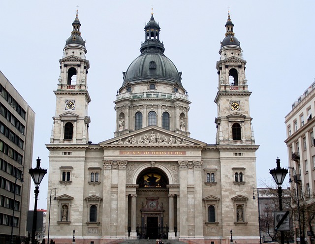 St. Stephen's Basilica Budapest architectural landmark with dome and historic facade