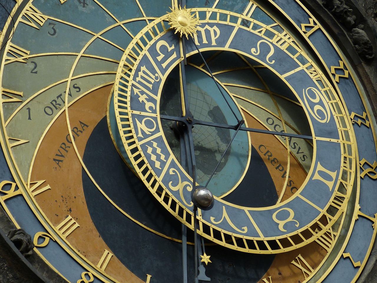 The medieval Astronomical Clock on the Old Town Hall in Prague