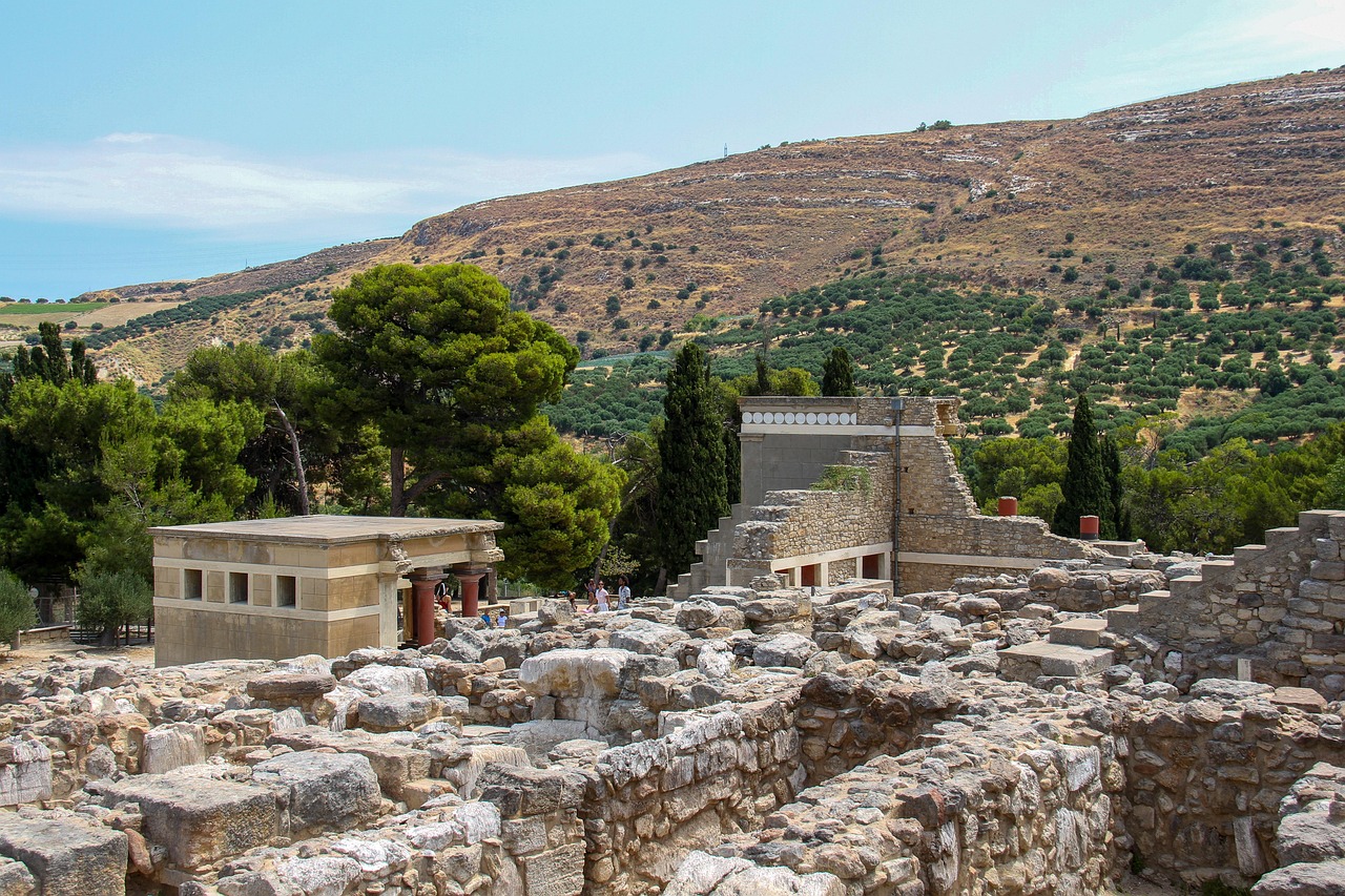 The ancient ruins of Knossos Palace near Heraklion