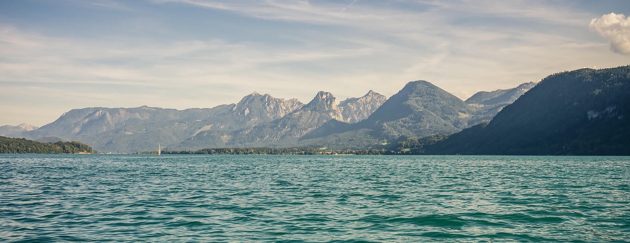 Lake Wolfgang in the Salzkammergut region of Austria