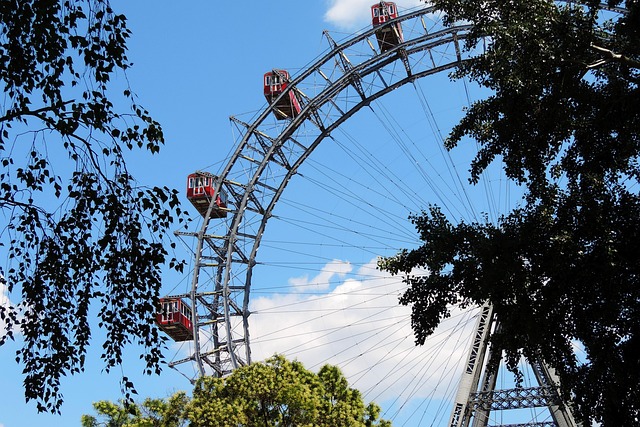 The Riesenrad ferris wheel at Vienna's Prater amusement park
