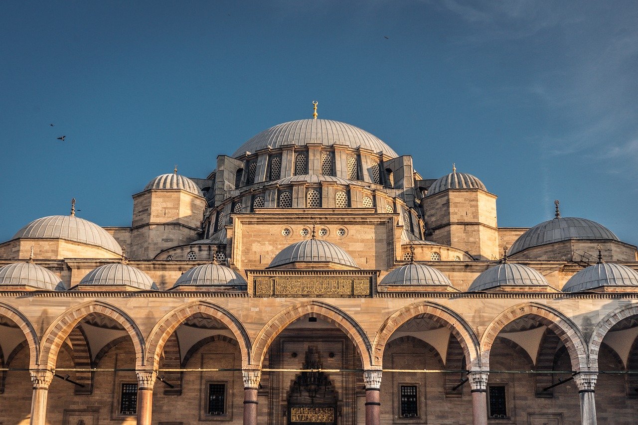Architectural details of Suleymaniye Mosque in Istanbul