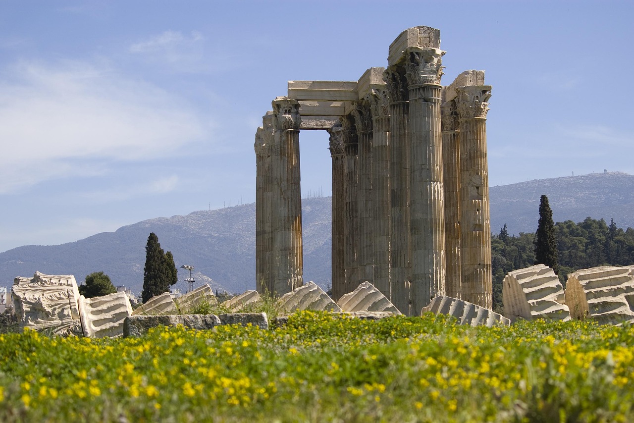 Ruins of the Temple of Olympian Zeus near the Acropolis