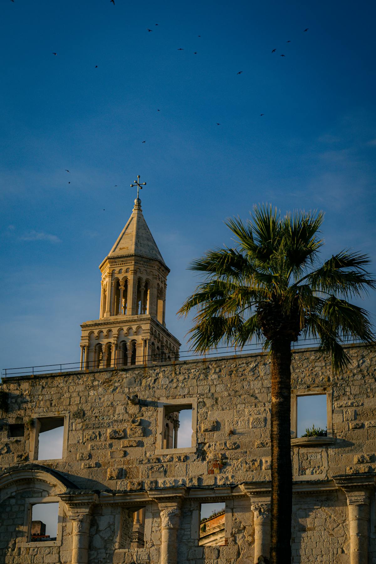Diocletian's Palace bell tower in Split