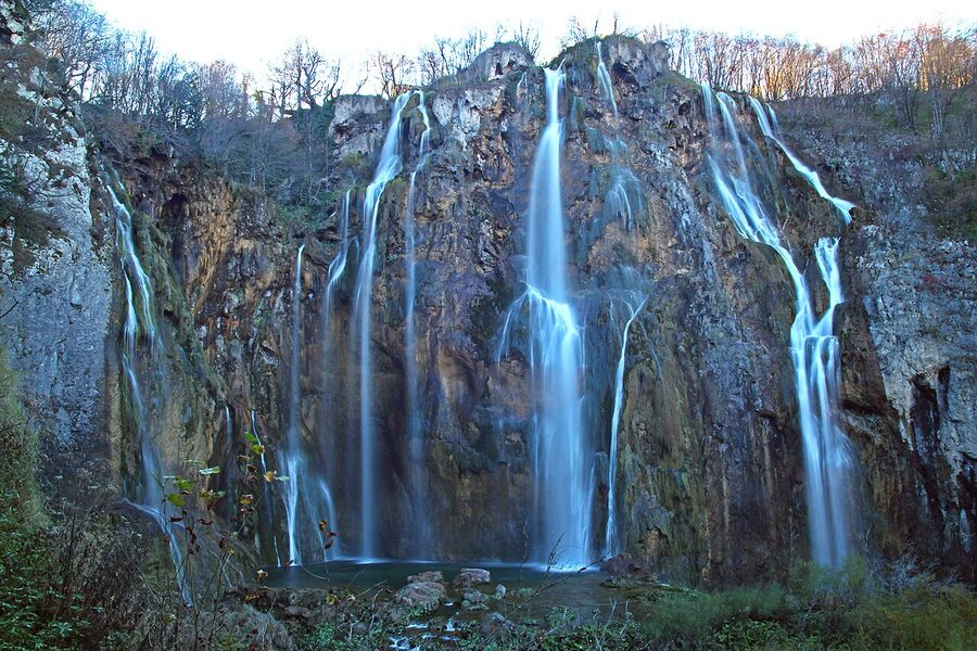Veliki Slap great waterfall Plitvice Lakes