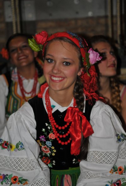 Polish girl in folklore costume