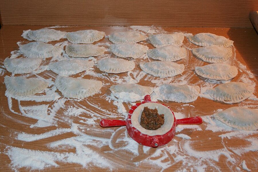 Plate of Polish pierogi