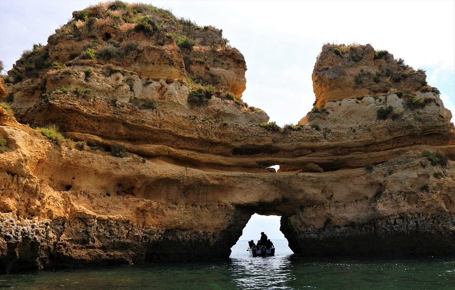 Ponta da Piedade cliffs above blue Atlantic