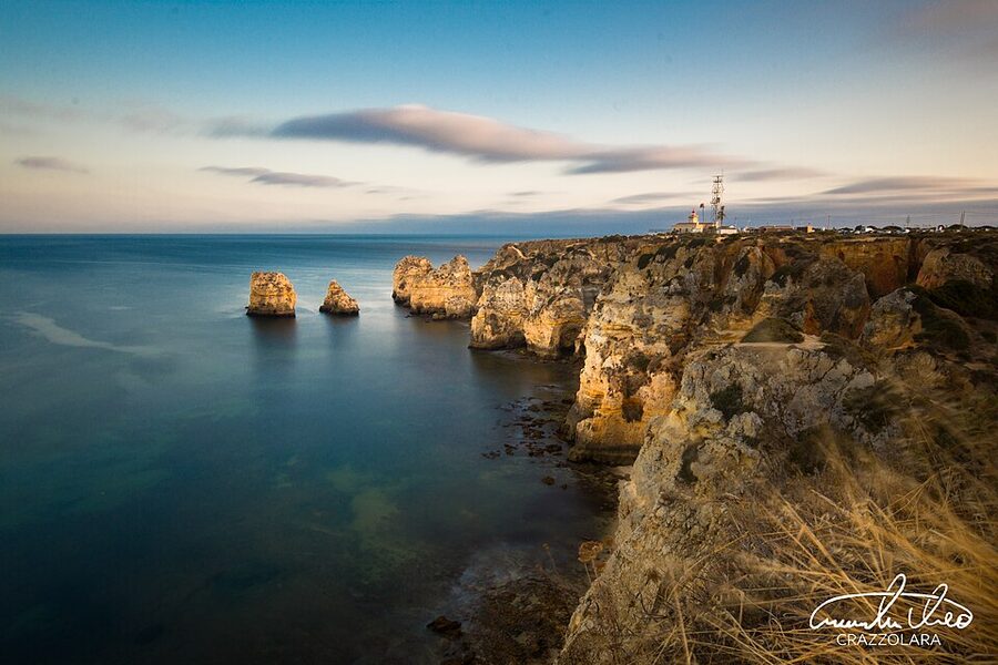 Ponta da Piedade cliffs in evening light Lagos
