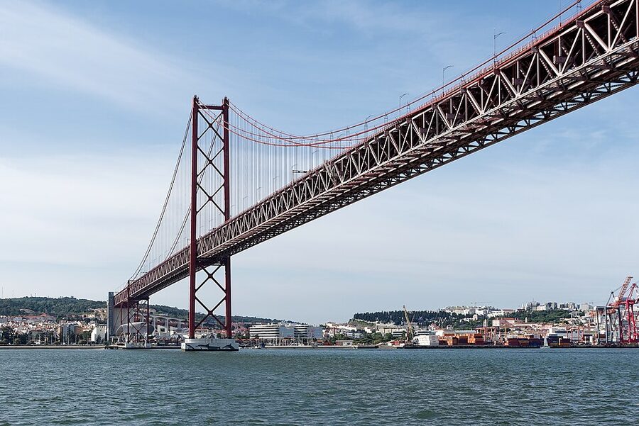 View of Ponte 25 de Abril from the Tagus River