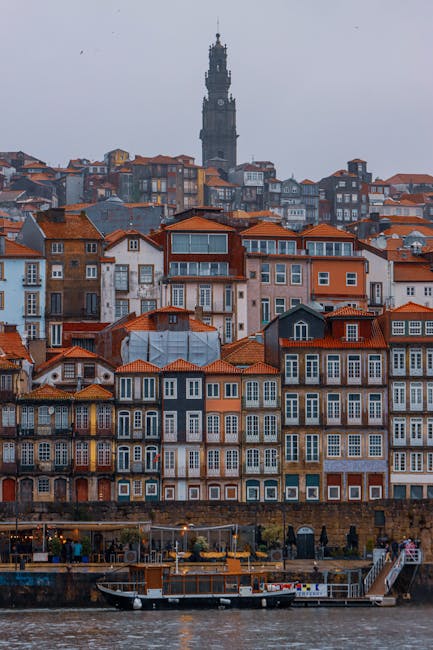 Porto cityscape with colorful buildings along the Douro River