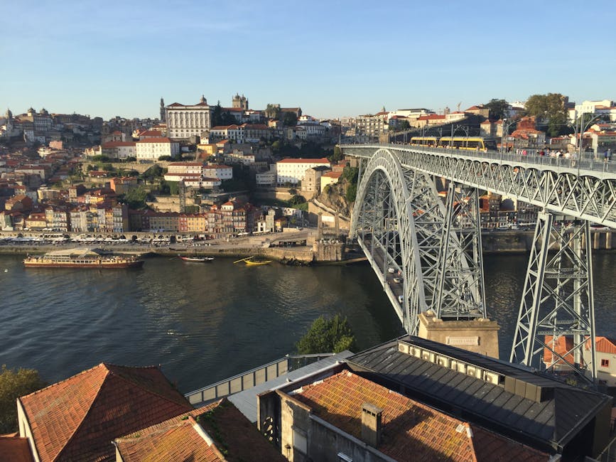Porto Dom Luis Bridge crossing wide