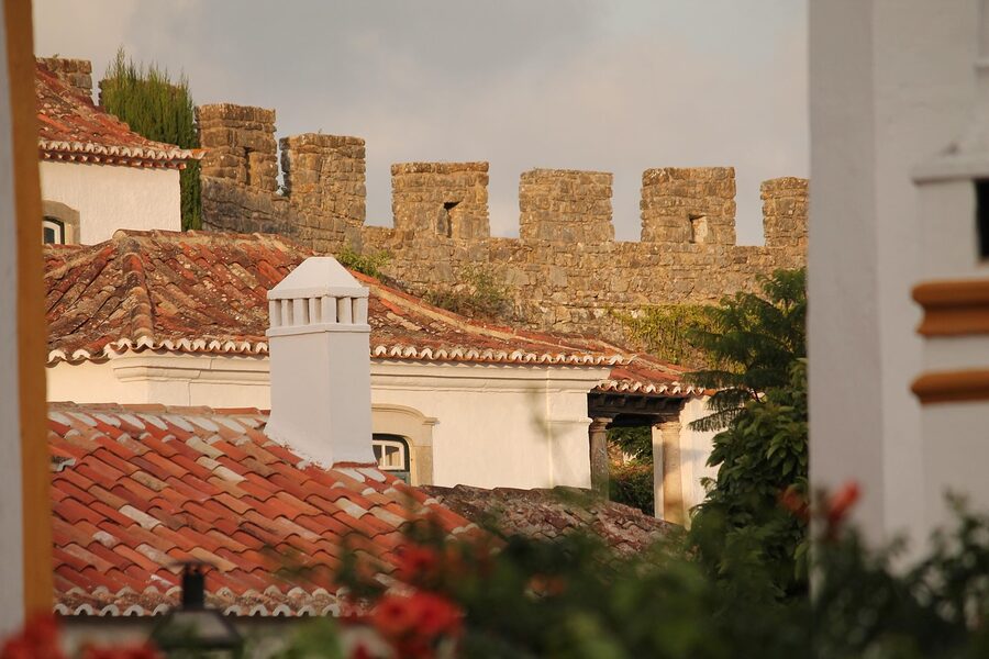 Obidos medieval castle and fortress walls