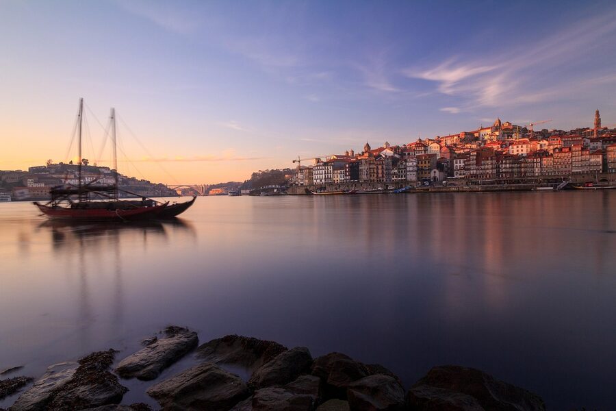 Porto sunset blue hour