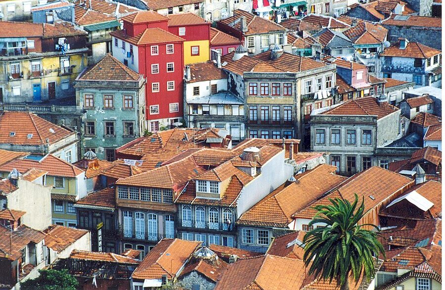 Porto cityscape viewed from top of Clerigos Tower