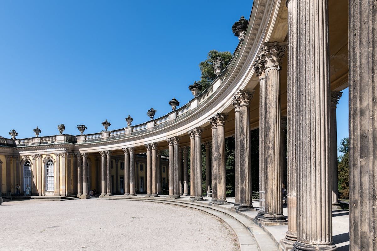 Rococo architecture details of Sanssouci Palace
