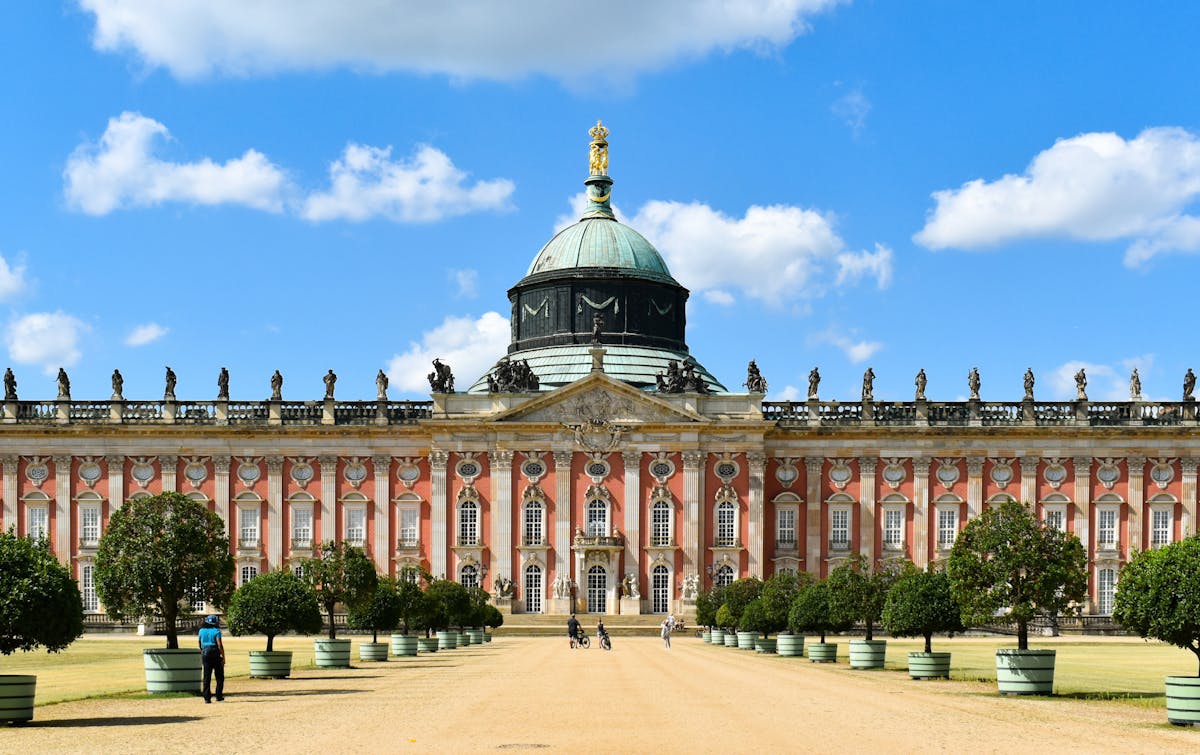 New Palace facade in Sanssouci Park Potsdam Germany