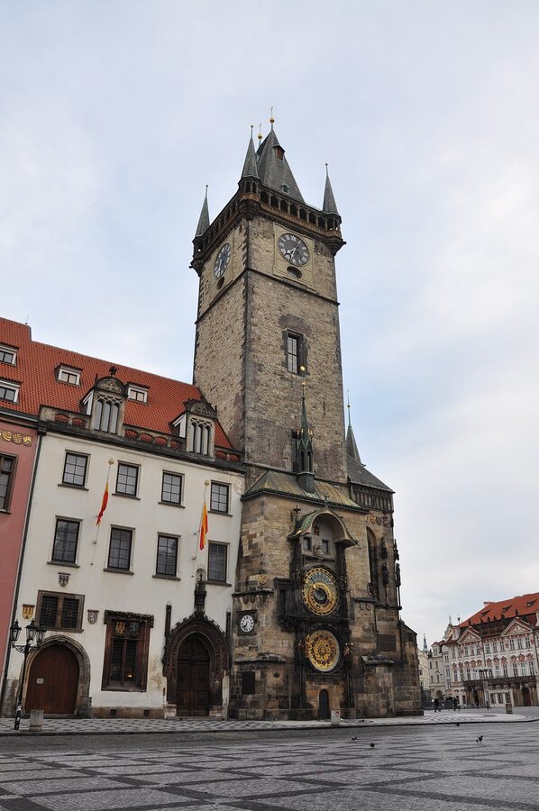 Prague Old Town Hall facade with Astronomical Clock