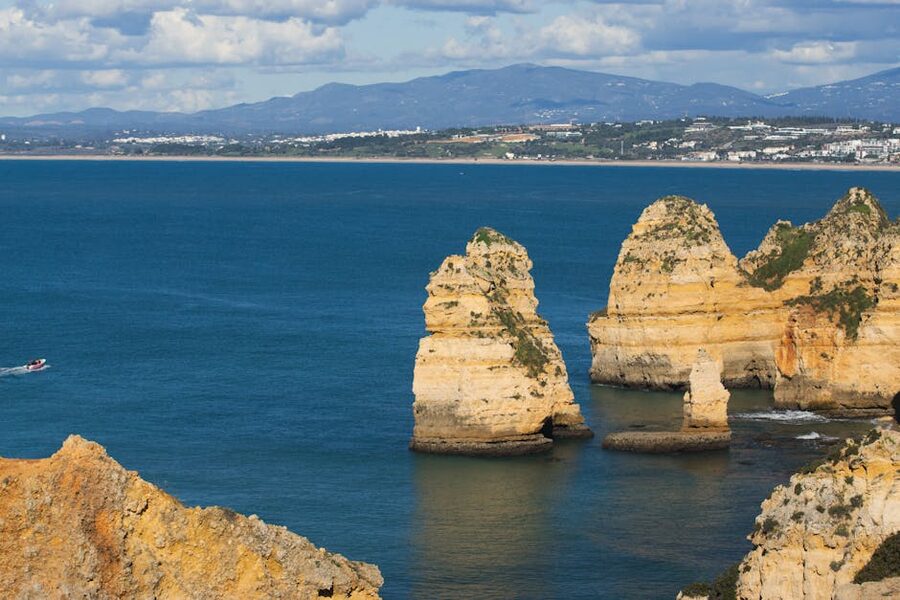 Praia Dona Ana cliffs Lagos Portugal
