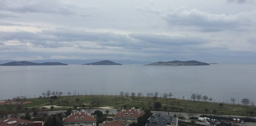 Princes Islands archipelago from sea