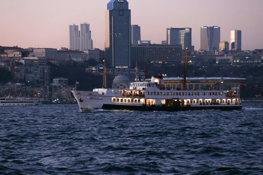 Istanbul ferry passengers