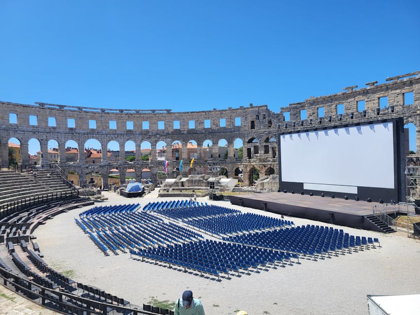 Pula Arena concert outdoor theater setup
