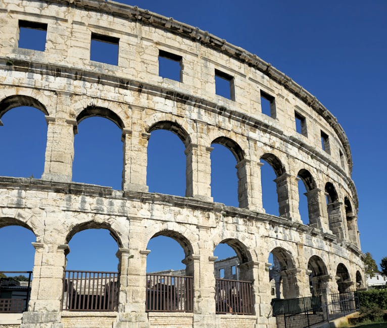 Pula Roman amphitheater majestic architecture