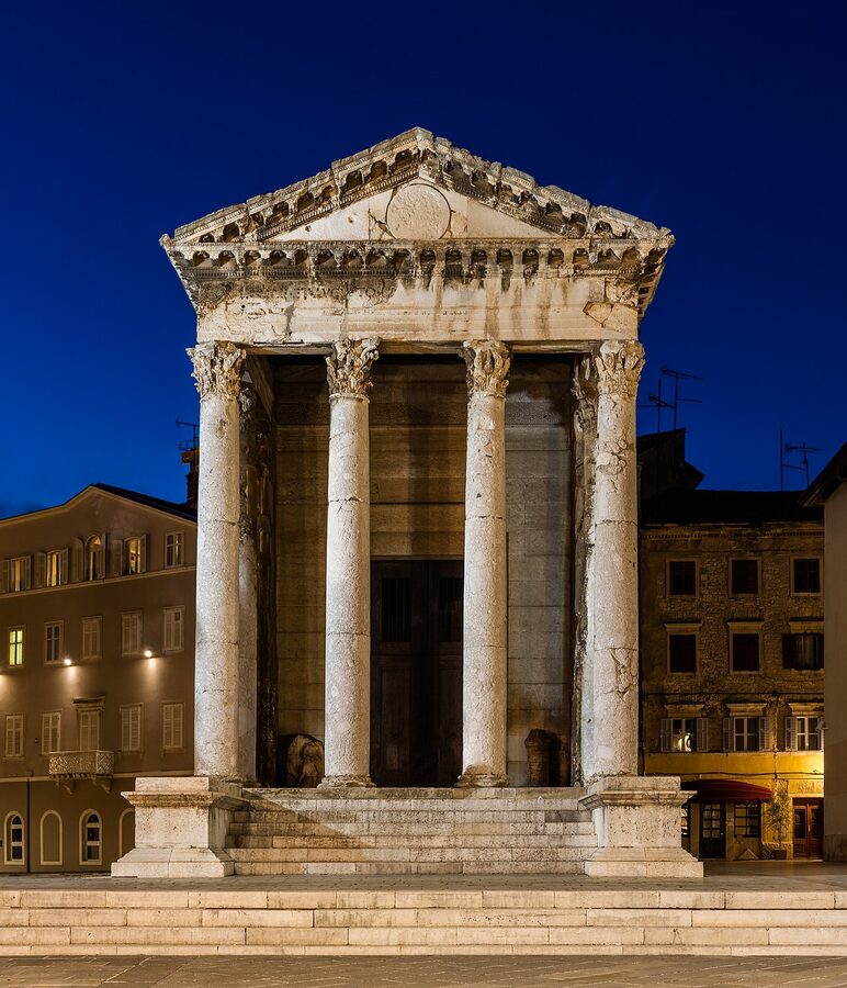 Temple of Augustus in Pula Croatia