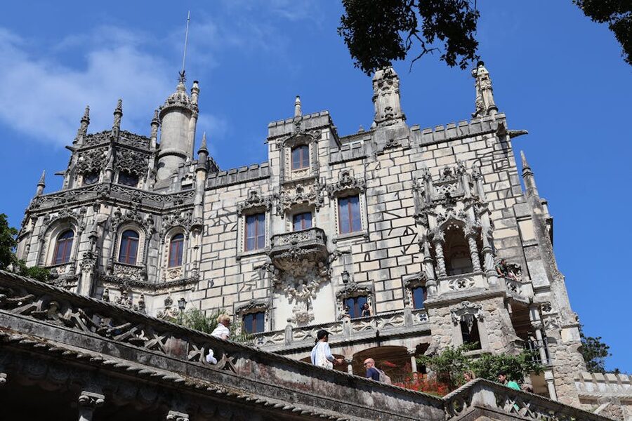 Gothic Revival detail of Quinta da Regaleira in Sintra