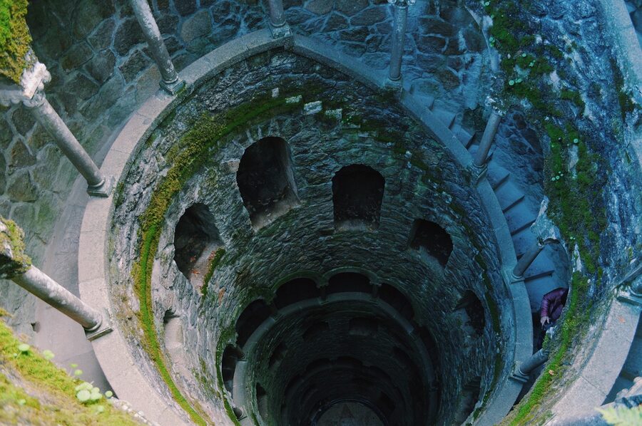 Quinta da Regaleira palace on hillside heritage site
