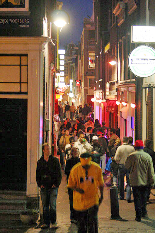 Amsterdam red light district 2007 view
