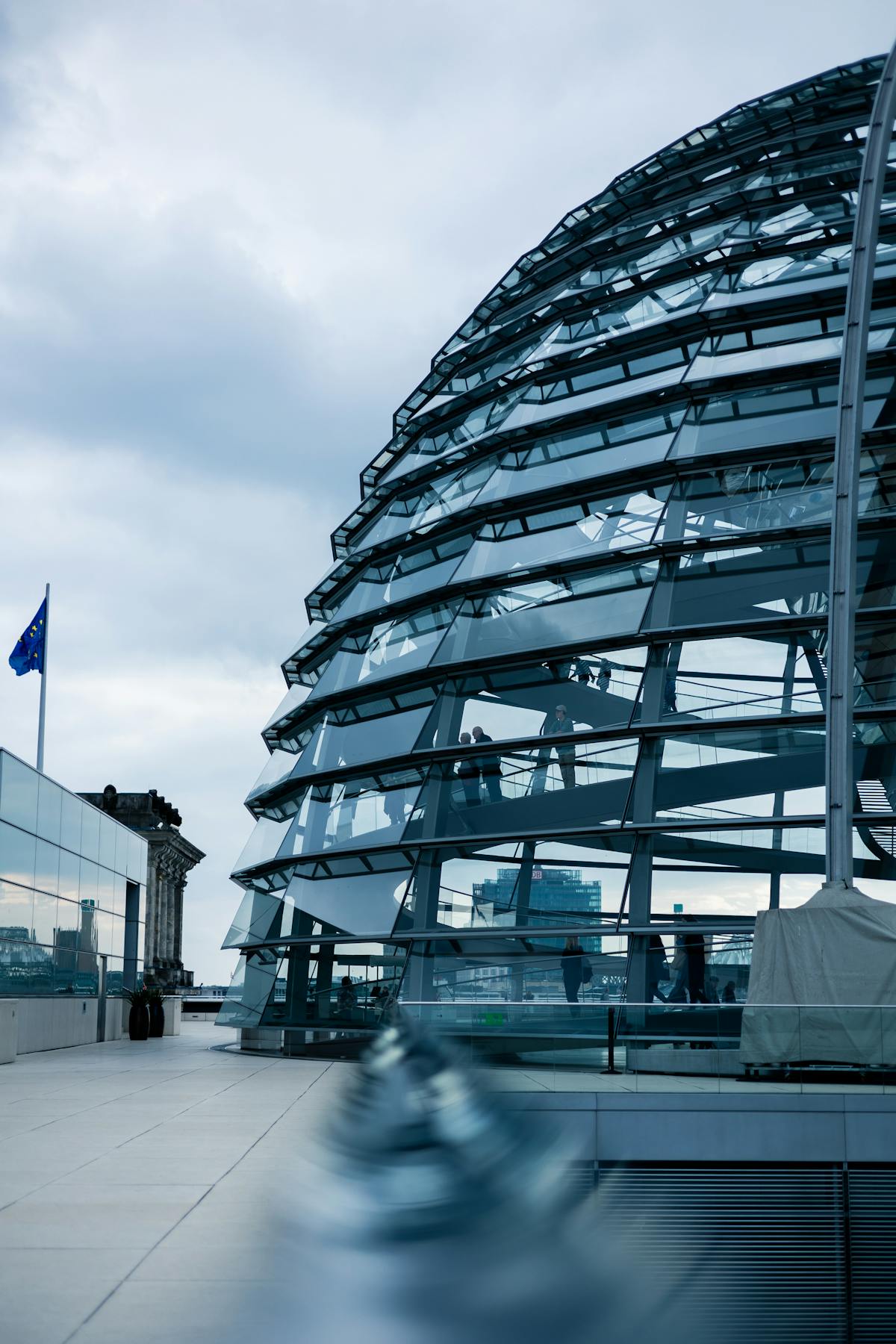 Glass dome of the Reichstag building in Berlin