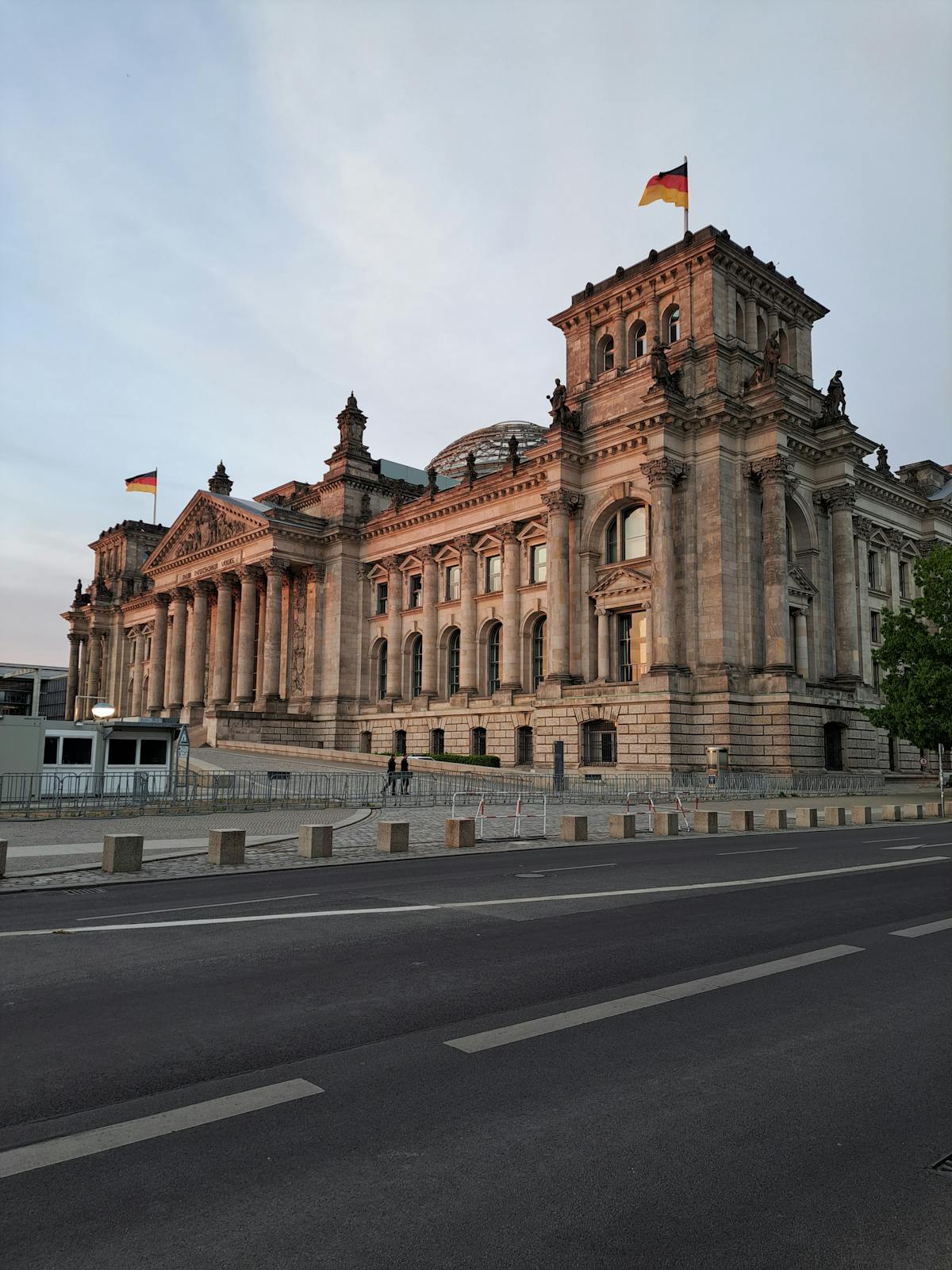 The Reichstag Building in Berlin during golden hour