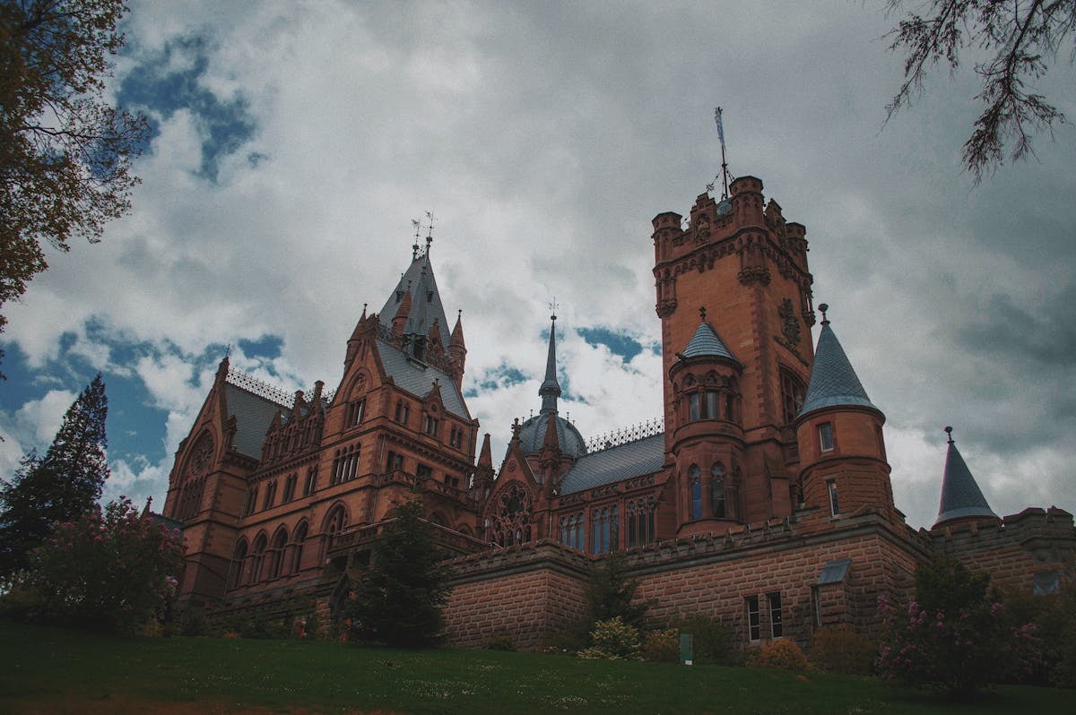 Gothic architecture of Schloss Drachenburg in Konigswinter Germany