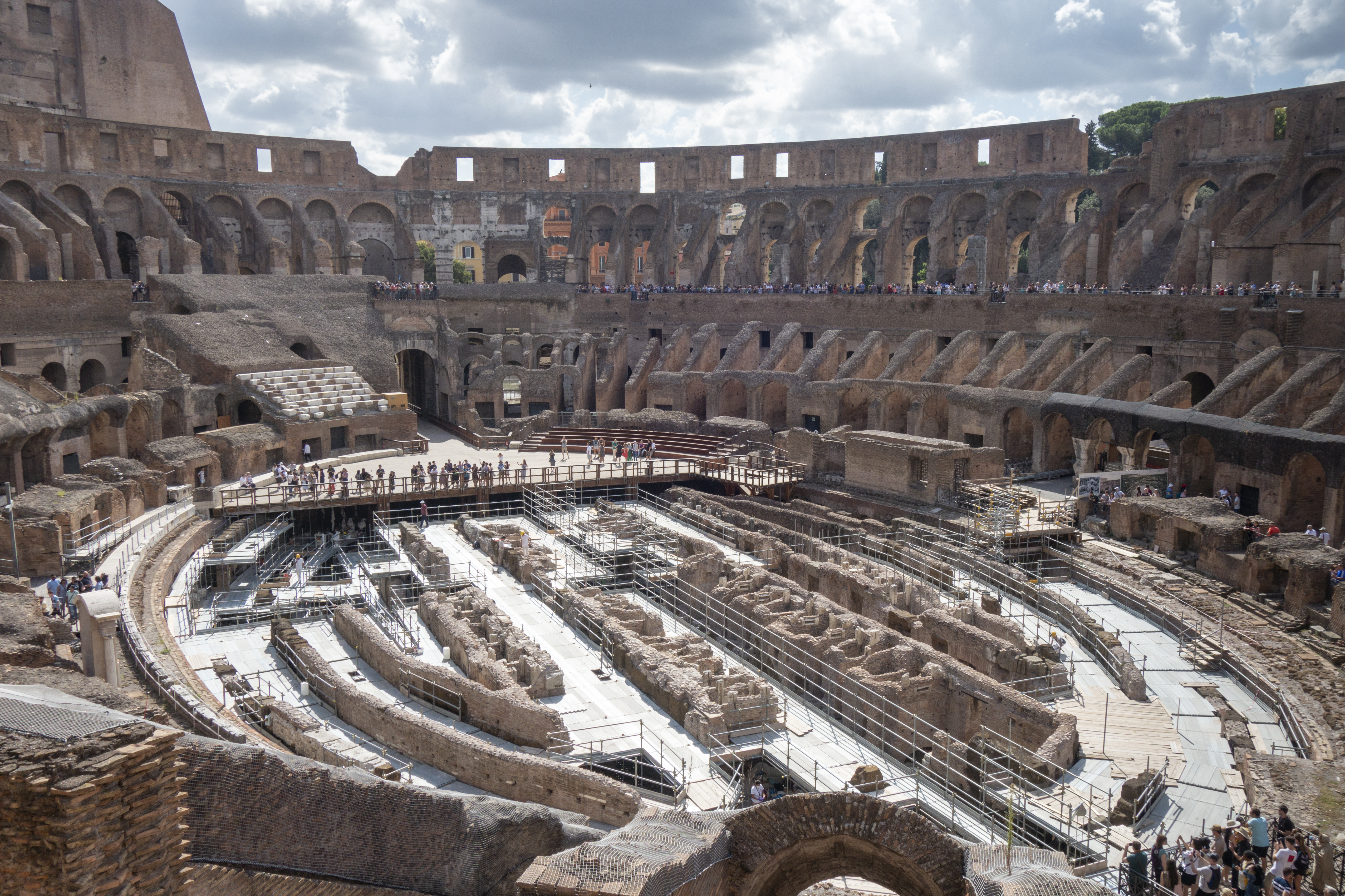 Interior of the Colosseum looking across the arena floor