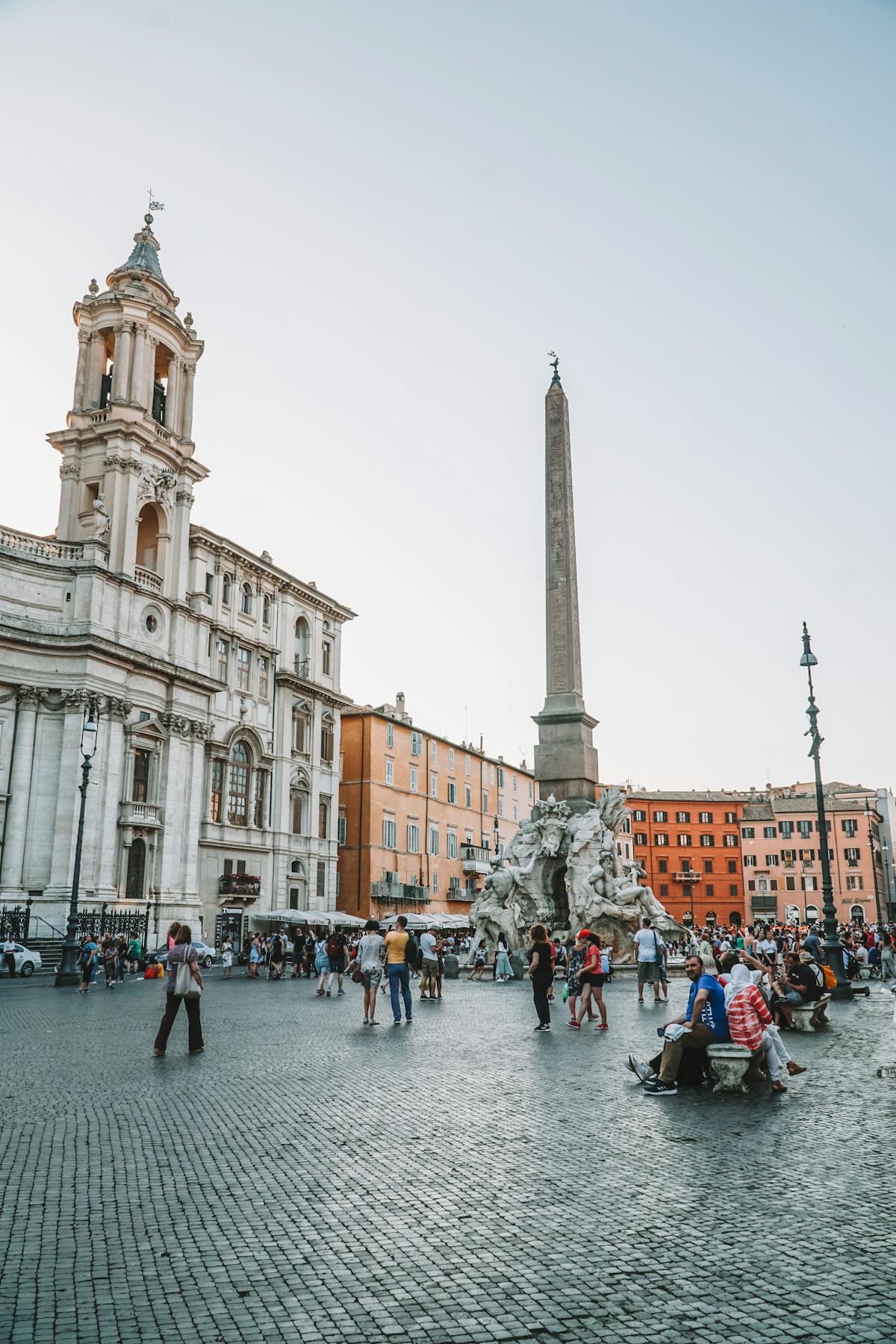 Piazza Navona in Rome with baroque architecture
