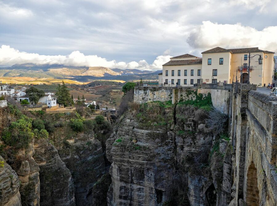 Ronda cliffs and dramatic mountain landscape in southern Spain