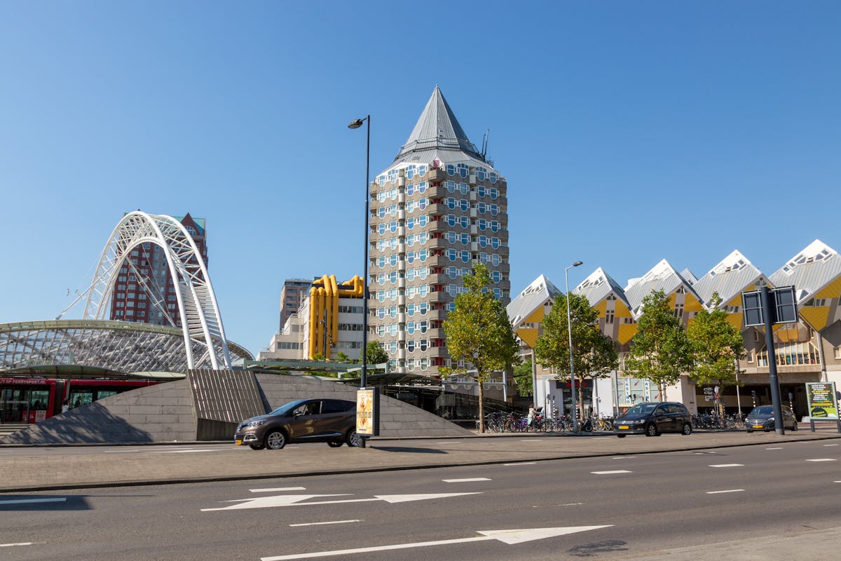 The Cube Houses and Pencil Building in Rotterdam
