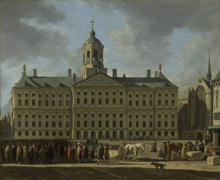 17th century painting of the Amsterdam Stadhuis