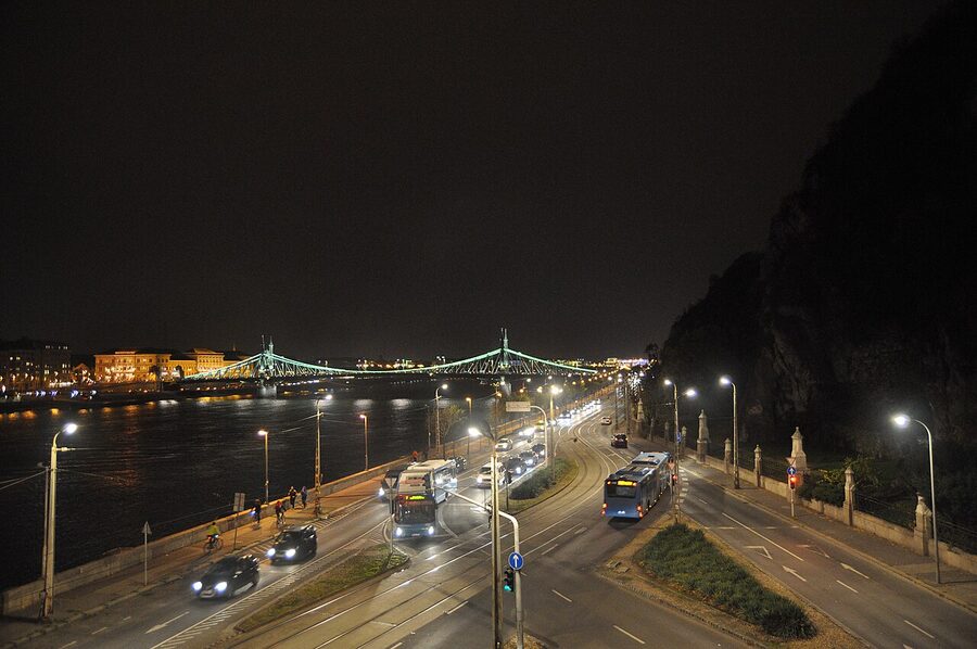 Rudas Spa rooftop pool with Danube view Budapest