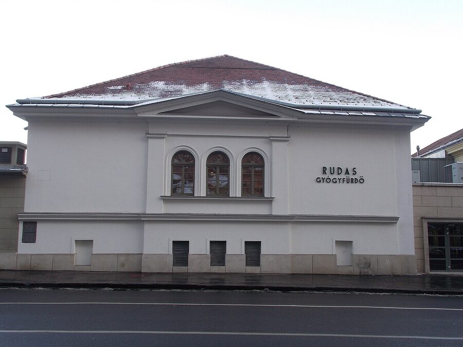 Rudas Spa southwest view from the Buda riverside Budapest