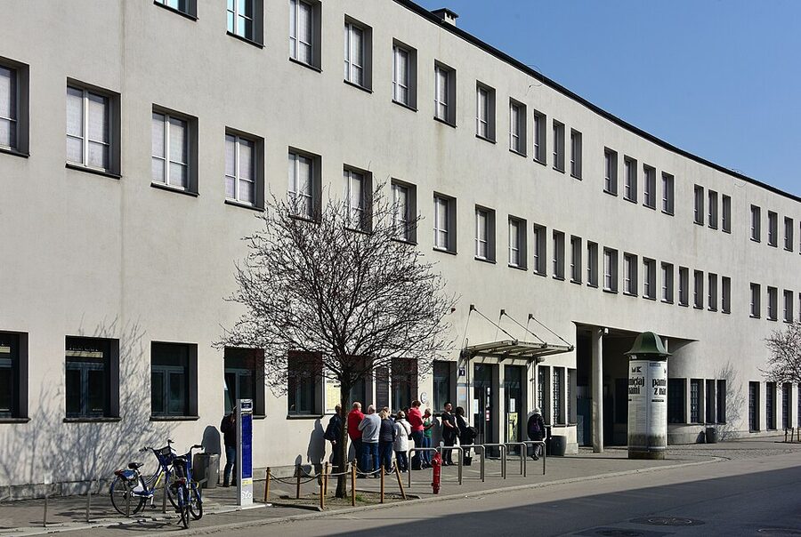 Schindler's factory exterior at Lipowa Street in Zablocie, Krakow