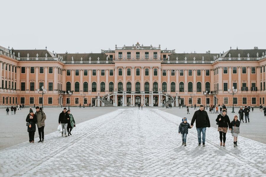 Schonbrunn Palace courtyard