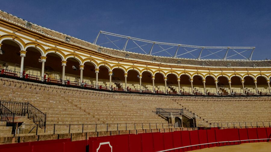 Andalusian architectural style of the Seville Plaza de Toros