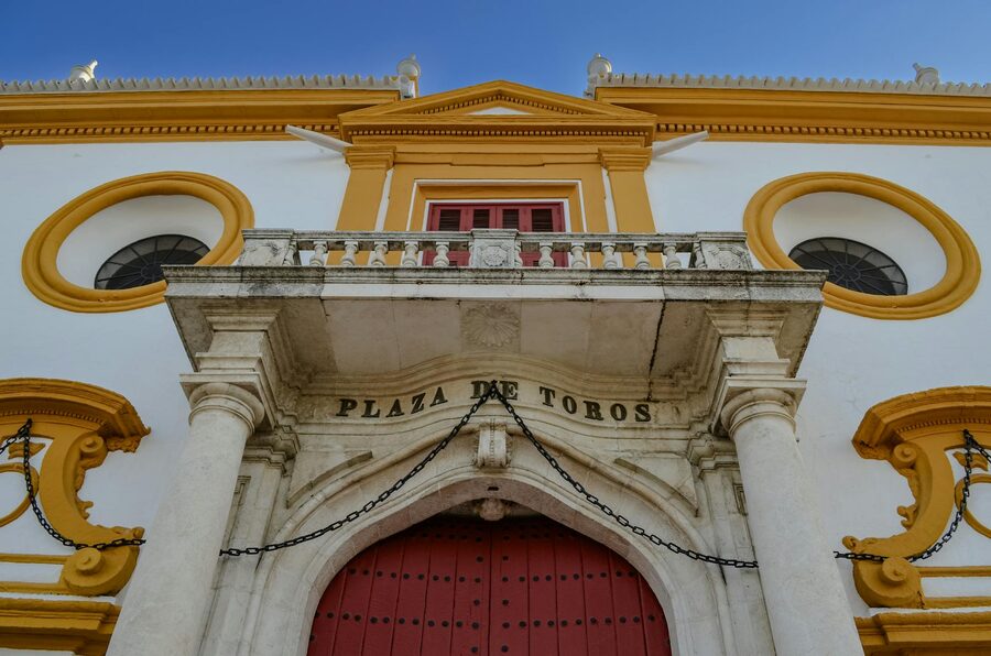 Baroque entrance gate of the Plaza de Toros de la Maestranza in Seville