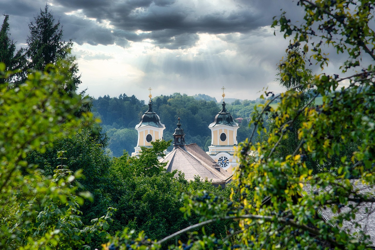 Church in Mondsee Austria where the Sound of Music wedding scene was filmed
