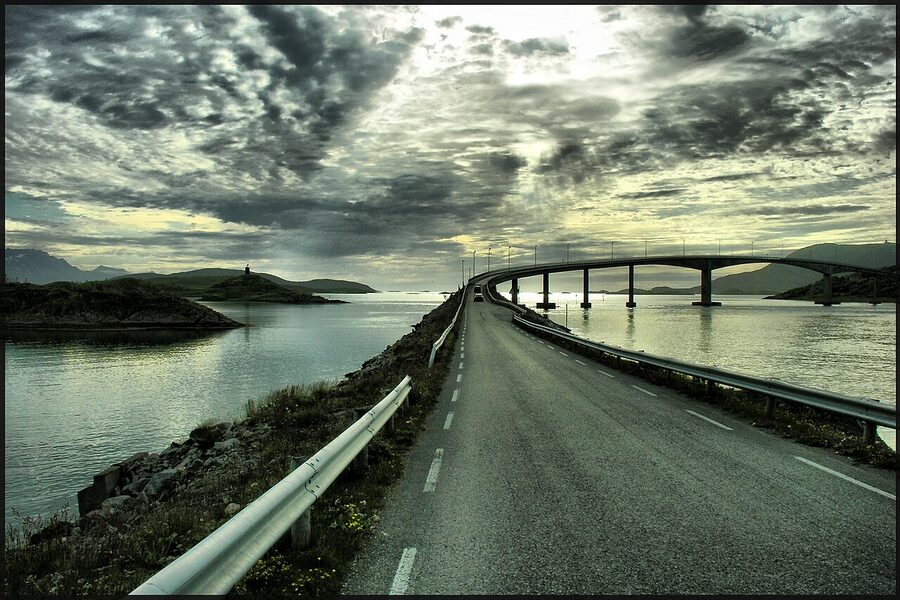 Sommaroy bridge crossing in Norway