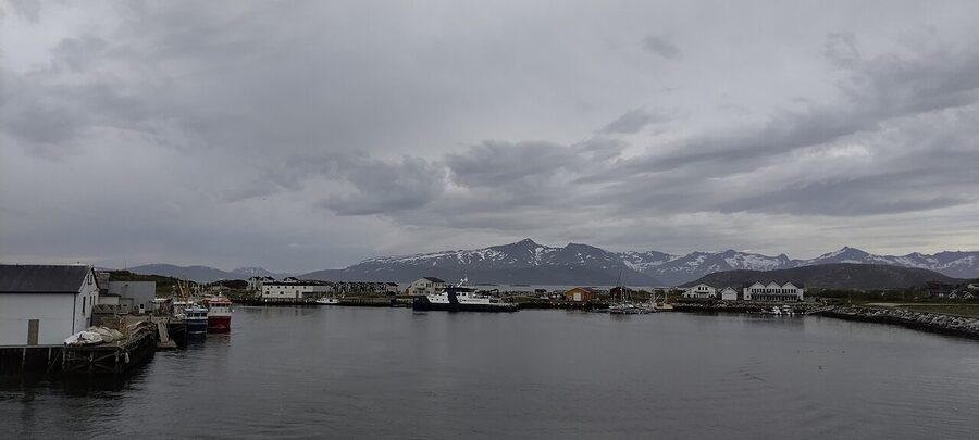Sommaroy port and fishing village in Troms Norway